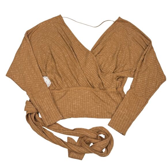 NWT FREE PEOPLE We The Free East Coast Wrap Sweater Size Small Morccan Spice - Picture 5 of 5